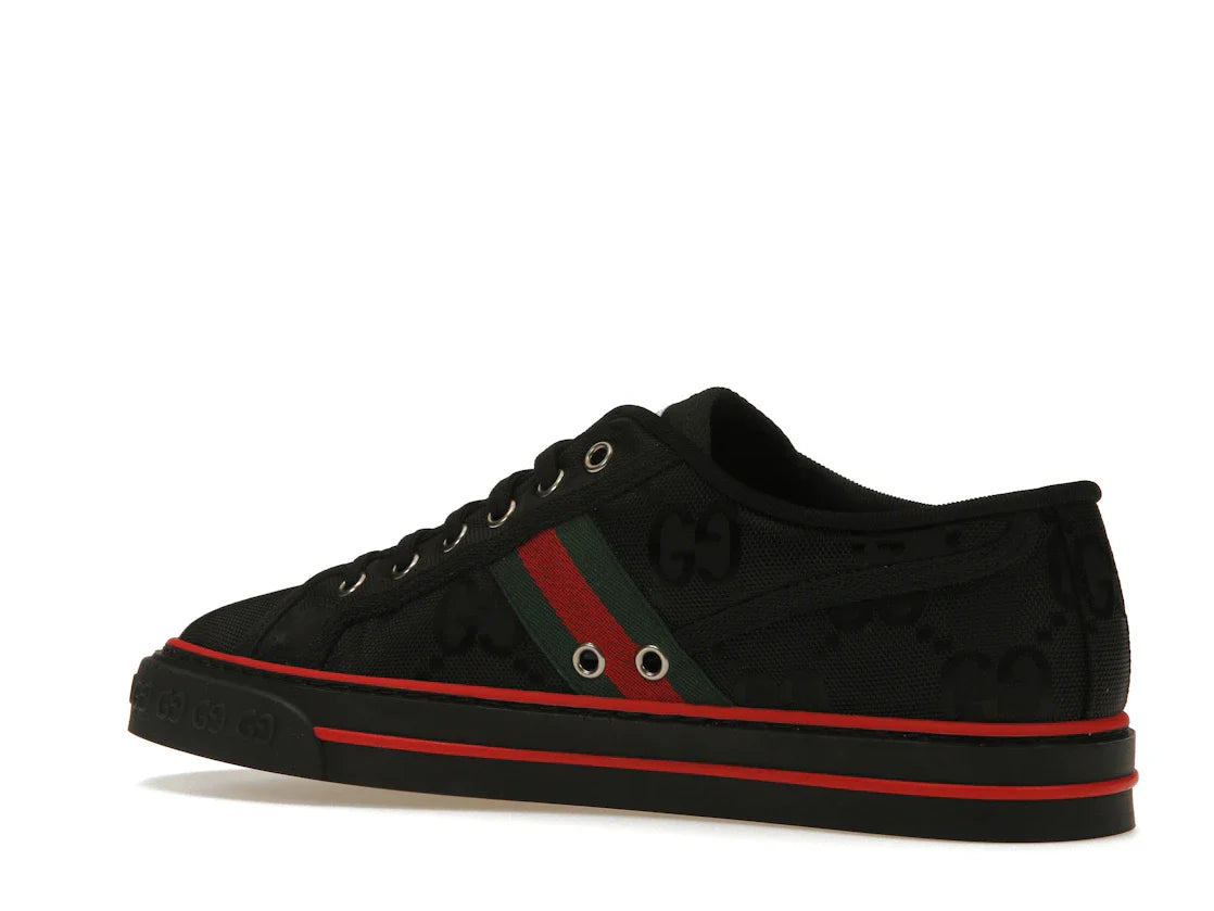 Gucci Off The Grid Tennis 1977 Low ECONYL Schwarz GG Grün Rot