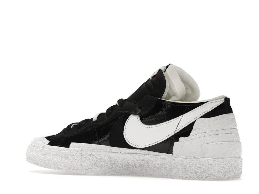 Nike Blazer Low Sacai Schwarzes Lackleder