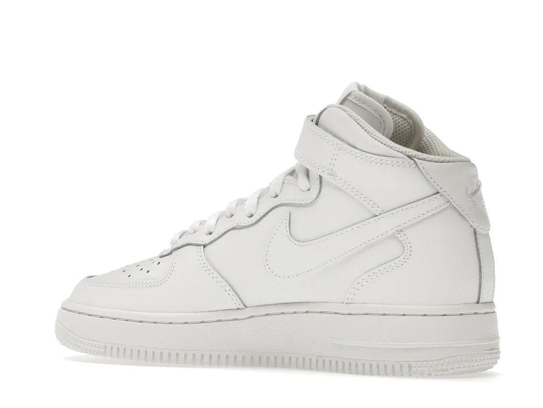 Nike Air Force 1 Mid LE Triple White (GS)
