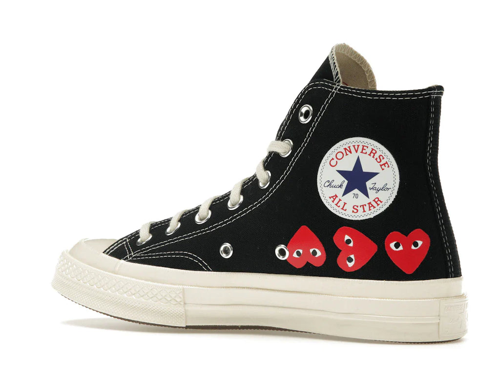 Converse Chuck Taylor All Star 70 Hi Comme des Garçons PLAY Multi-Heart Schwarz