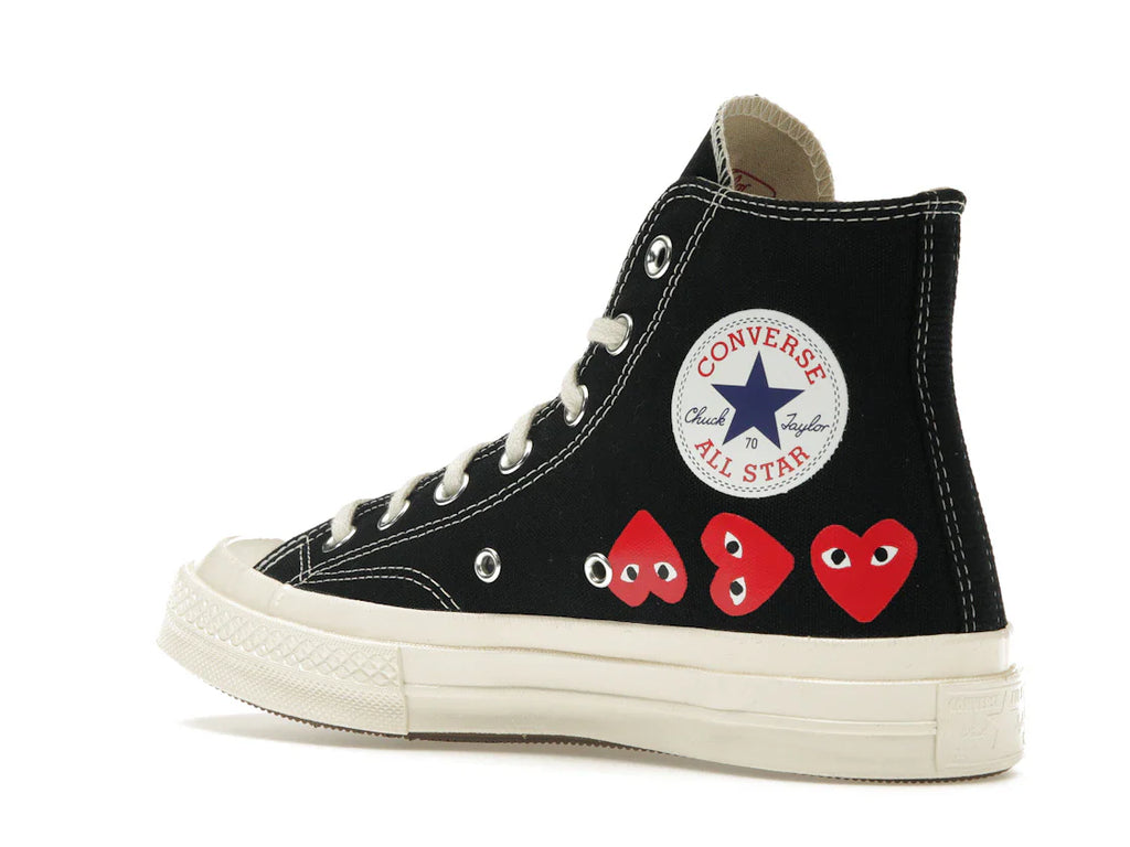 Converse Chuck Taylor All Star 70 Hi Comme des Garçons PLAY Multi-Heart Schwarz