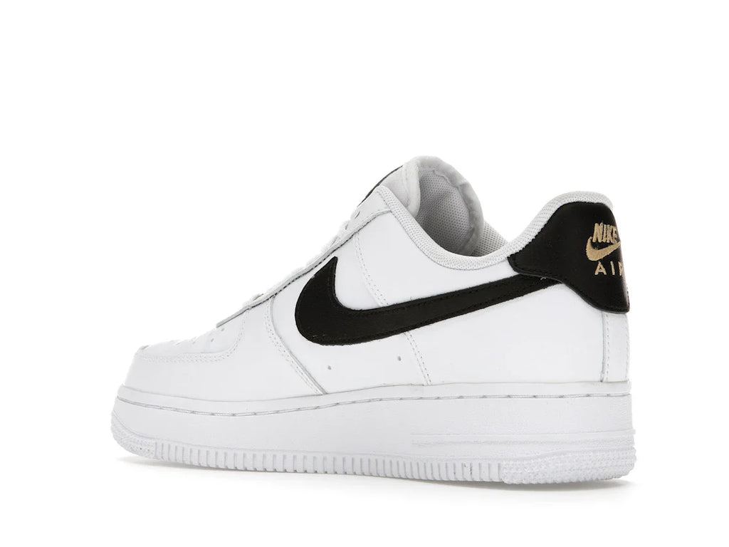 Nike Air Force 1 Low '07 Essential Weiß Schwarz Gold Mini Swoosh (Damen)