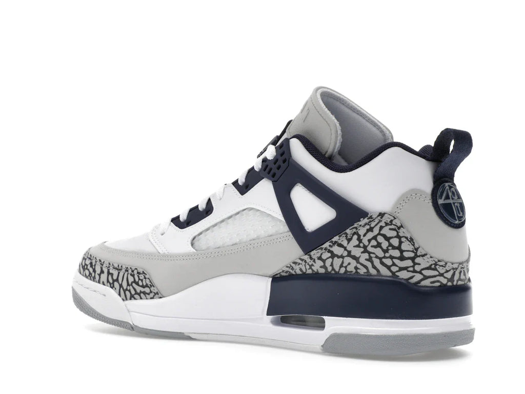 Jordan Spizike Low Weiß Neutralgrau Anthrazit Mitternachtsblau