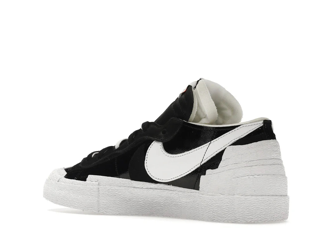 Nike Blazer Low Sacai Schwarzes Lackleder