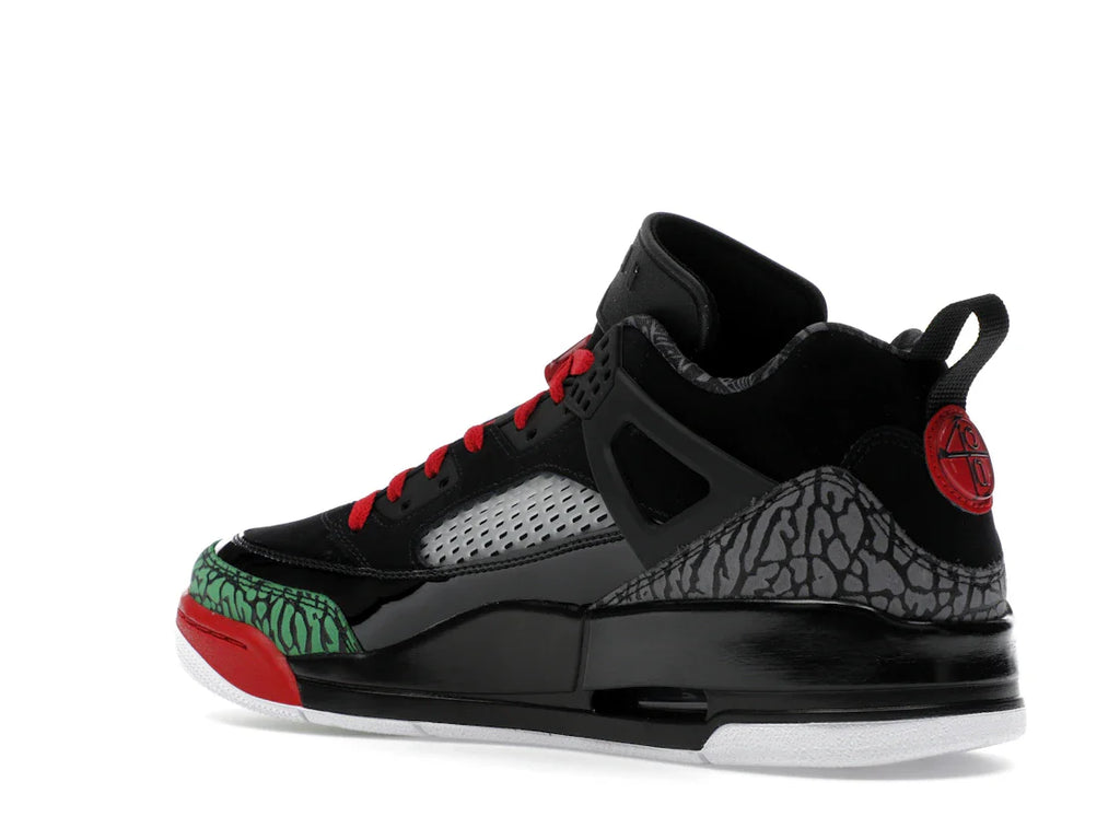 Jordan Spizike Low Schwarz Klassisch Grün Weiß Varsity Rot