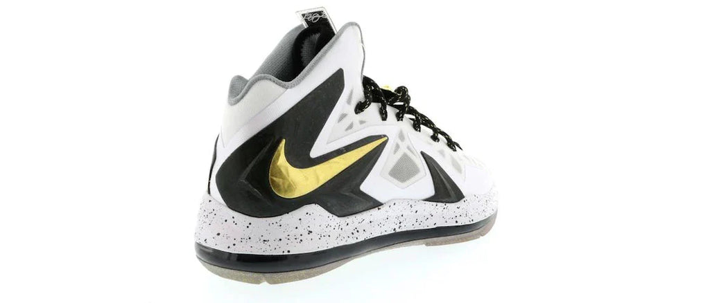 Nike LeBron X Elite+ Weiß Gold