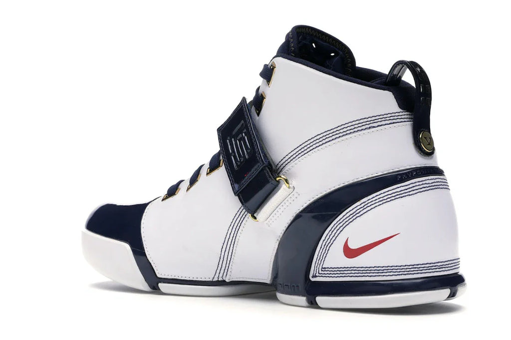 Nike LeBron 5 Weiß Navy Metallic Gold