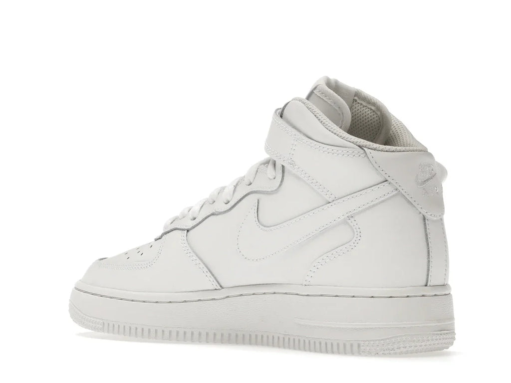 Nike Air Force 1 Mid LE Triple White (GS)
