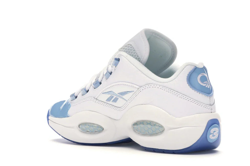 Reebok Question Low Patent Toe Carolina Blue