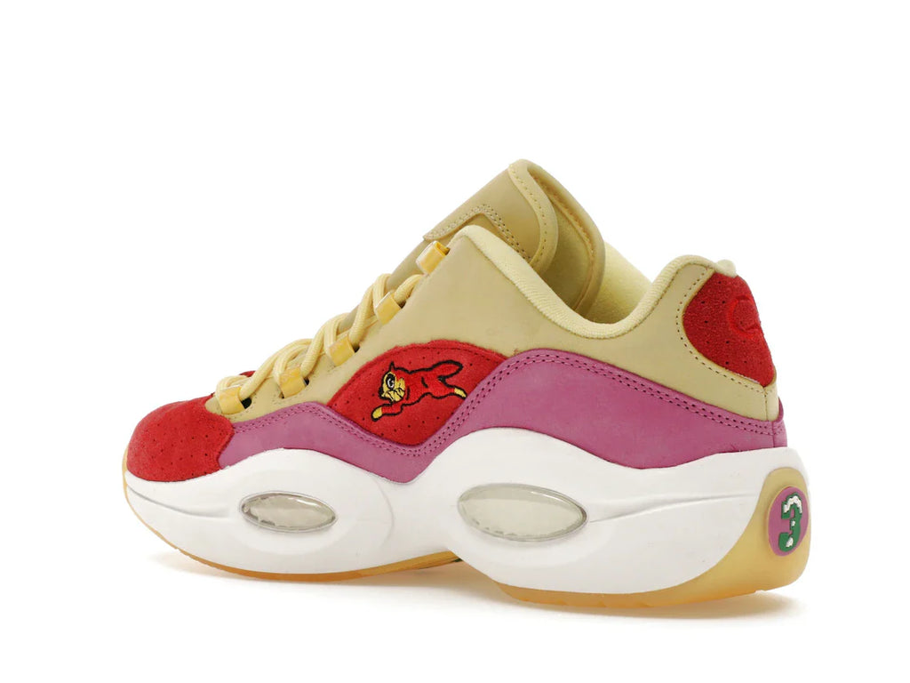 Reebok Question Low BBC Ice Cream Running Dog Gelb Rot