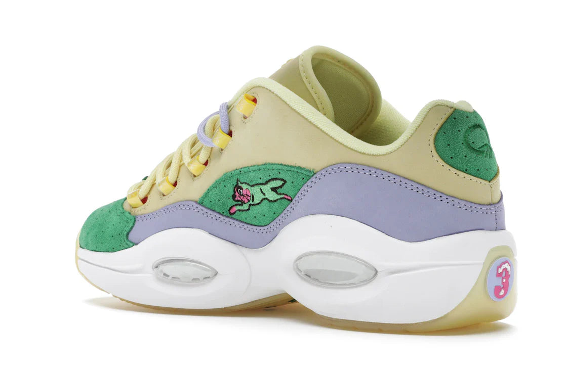 Reebok Question Low BBC Ice Cream Running Dog Gelbgrün
