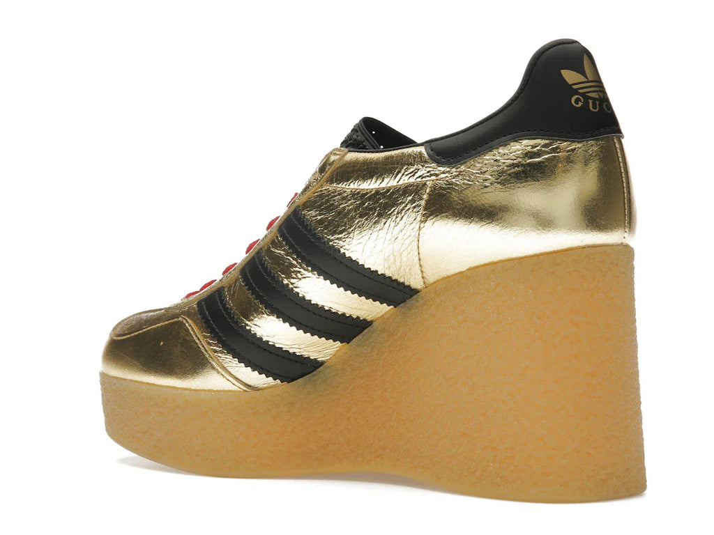 adidas x Gucci Gazelle Wedge Gold Metallic Black (Damen)