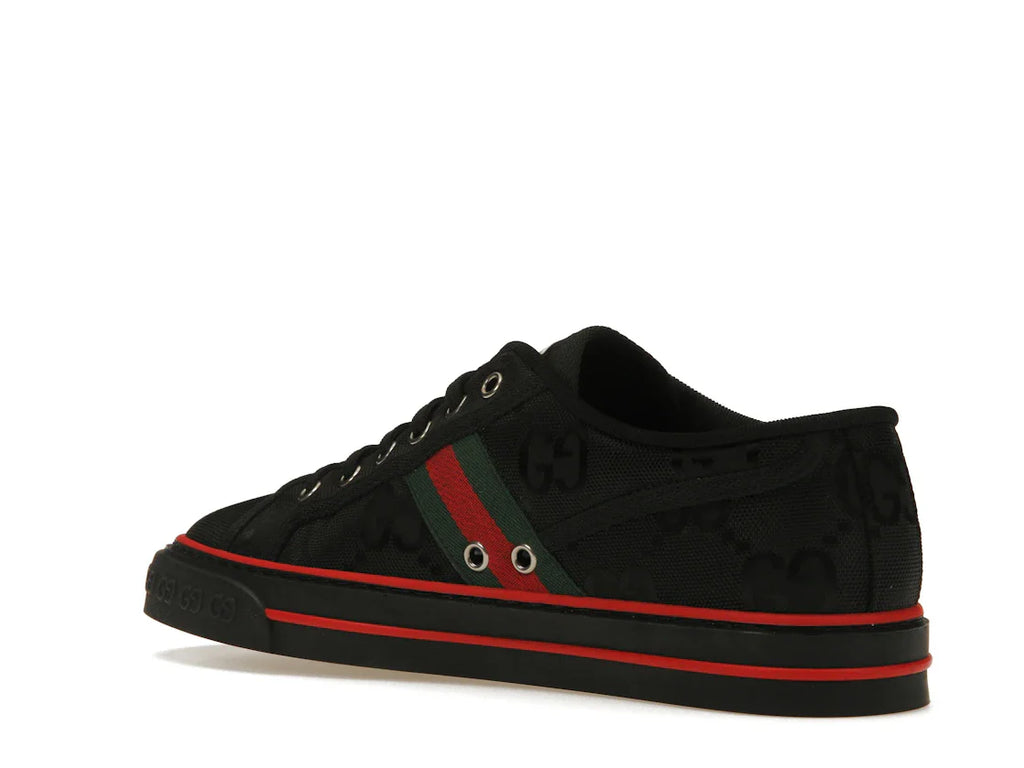 Gucci Off The Grid Tennis 1977 Low ECONYL Schwarz GG Grün Rot