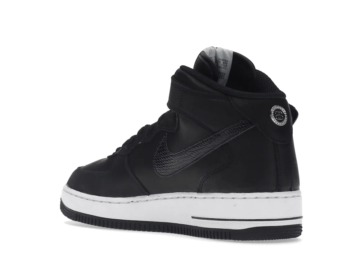 Nike Air Force 1 Mid Stussy Schwarz Weiß