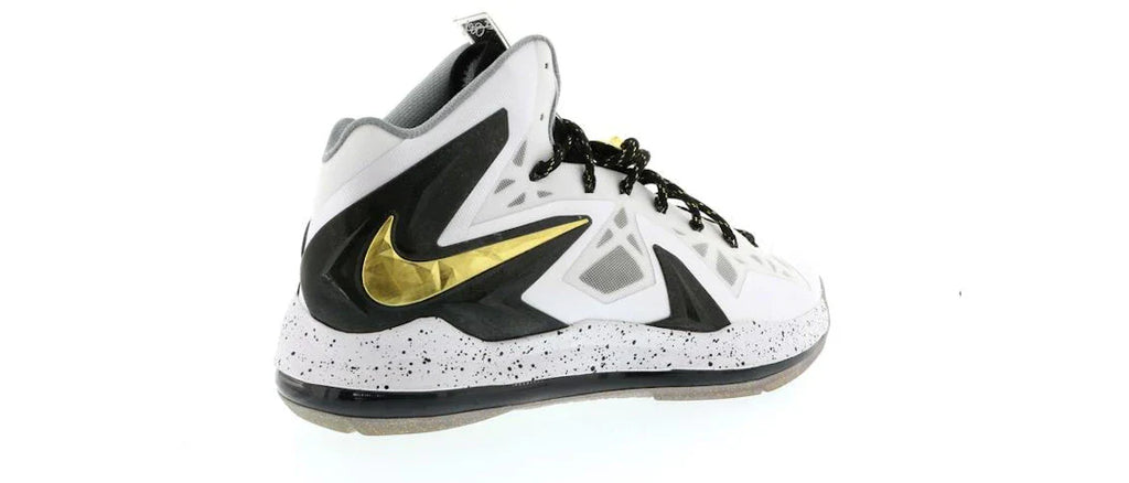 Nike LeBron X Elite+ Weiß Gold
