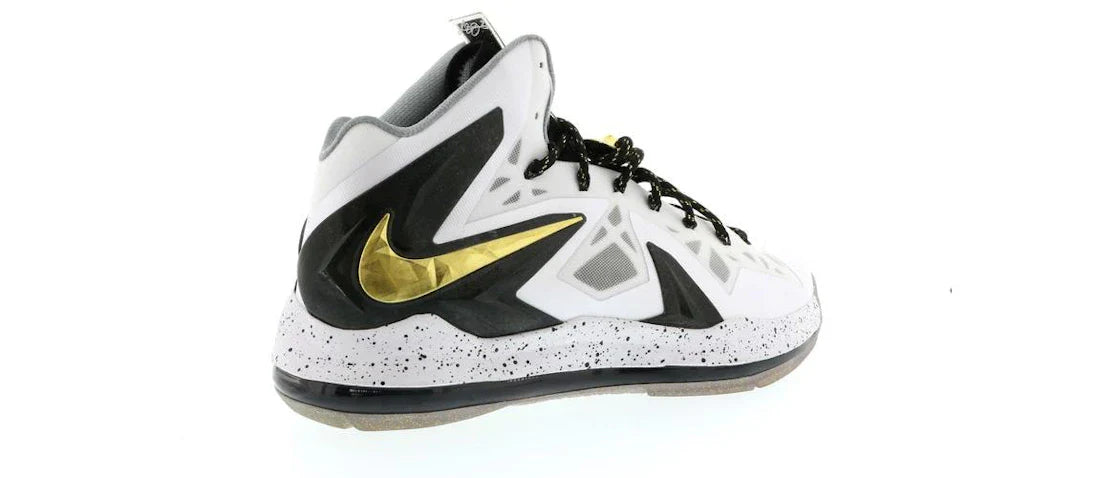 Nike LeBron X Elite+ Weiß Gold