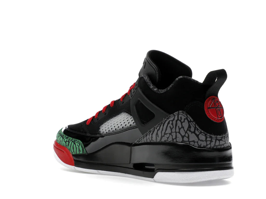Jordan Spizike Low Schwarz Klassisch Grün Weiß Varsity Rot