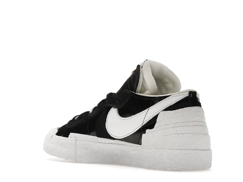 Nike Blazer Low Sacai Schwarzes Lackleder