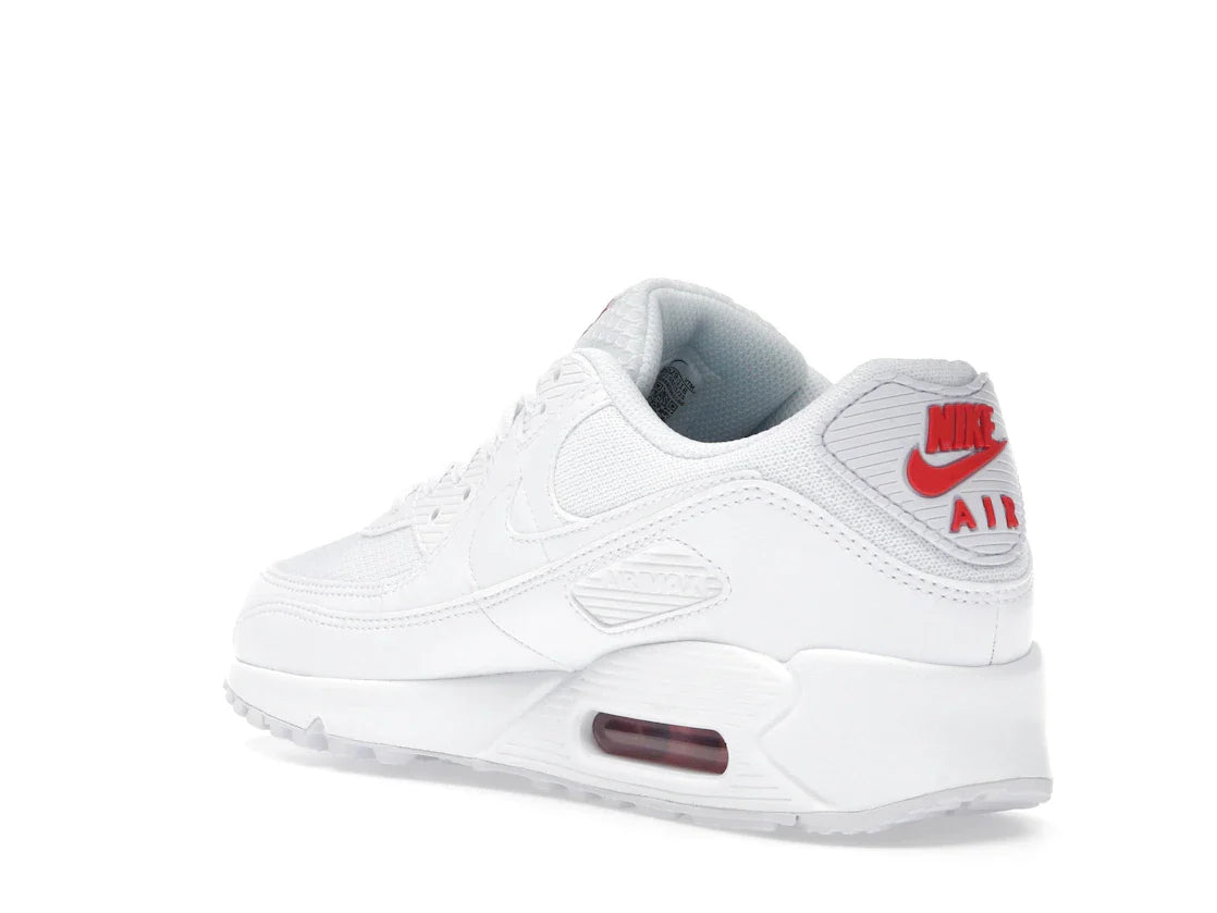 Nike Air Max 90 Weiß Hellkarmesinrot