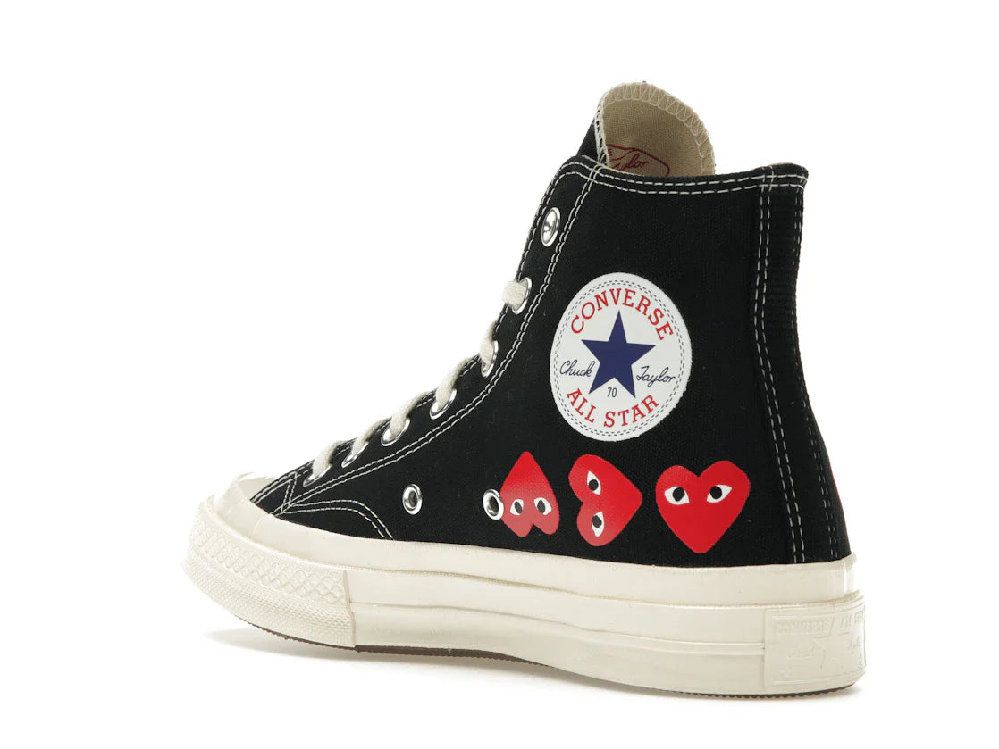 Converse Chuck Taylor All Star 70 Hi Comme des Garçons PLAY Multi-Heart Schwarz