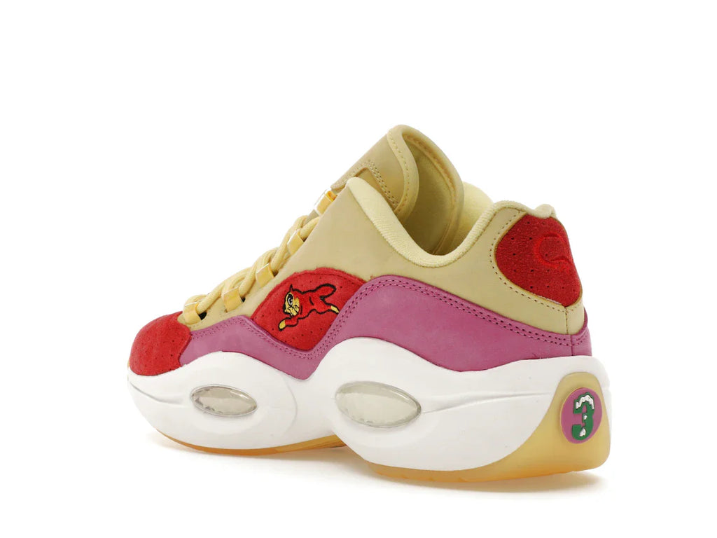 Reebok Question Low BBC Ice Cream Running Dog Gelb Rot