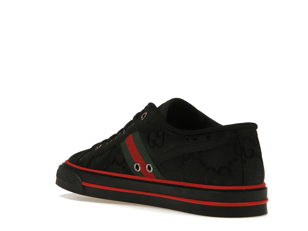 Gucci Off The Grid Tennis 1977 Low ECONYL Schwarz GG Grün Rot