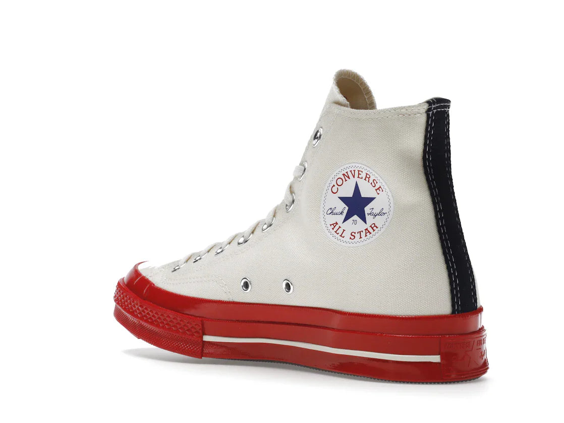 Converse Chuck Taylor All Star 70 Hi Comme des Garcons PLAY Egret Red Zwischensohle