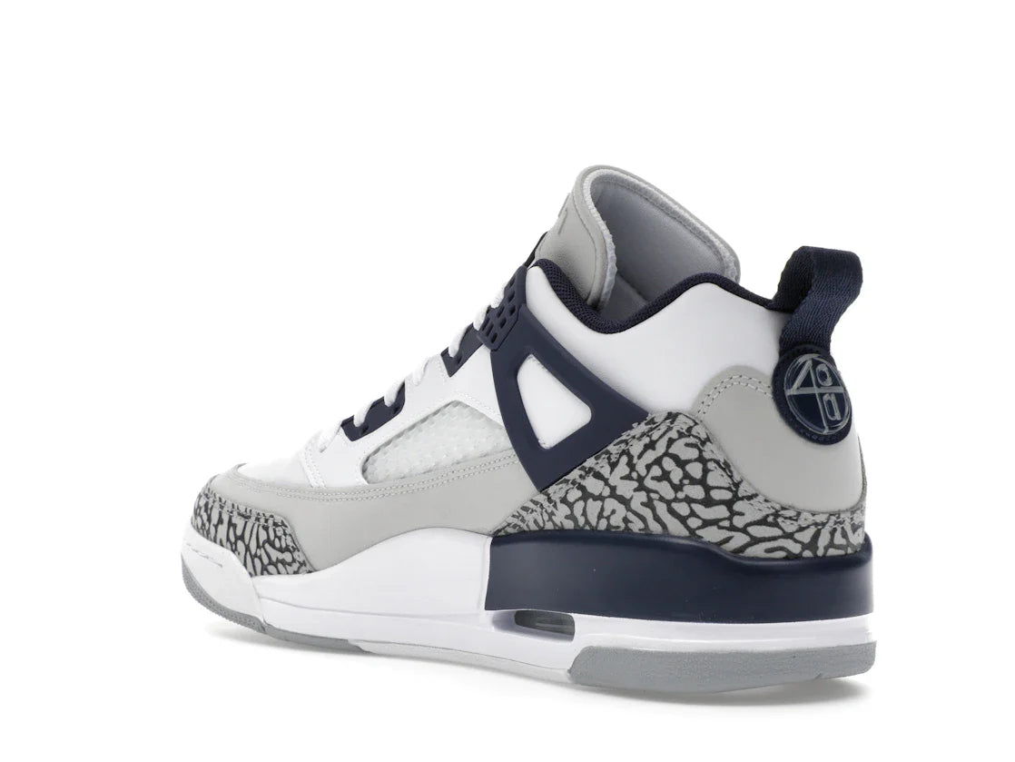 Jordan Spizike Low Weiß Neutralgrau Anthrazit Mitternachtsblau