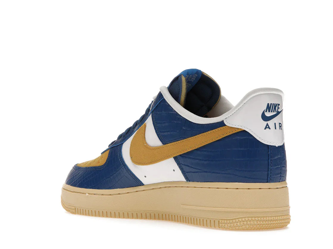Nike Air Force 1 Low SP Undefeated 5 On It Blau Gelb Croc