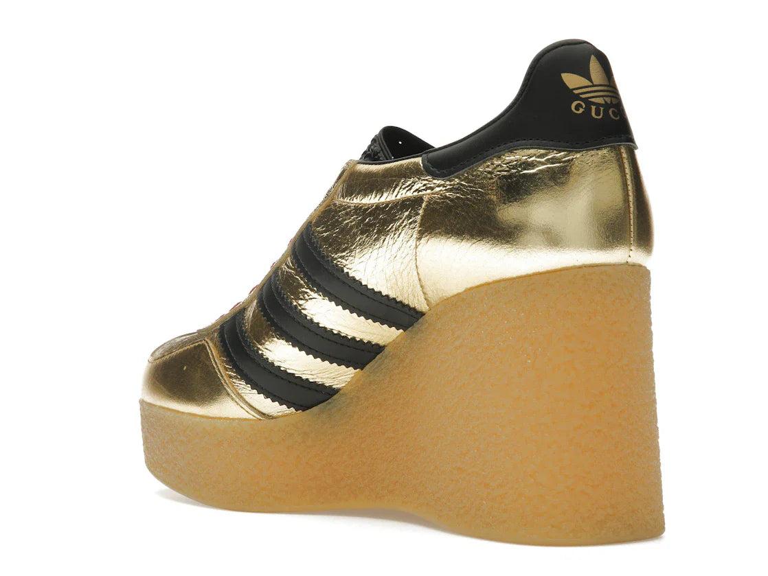 adidas x Gucci Gazelle Wedge Gold Metallic Black (Damen)