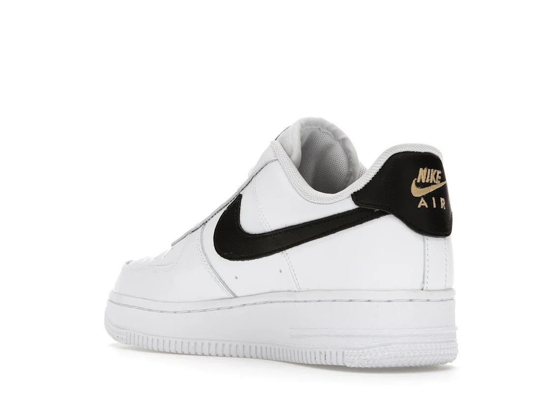 Nike Air Force 1 Low '07 Essential Weiß Schwarz Gold Mini Swoosh (Damen)