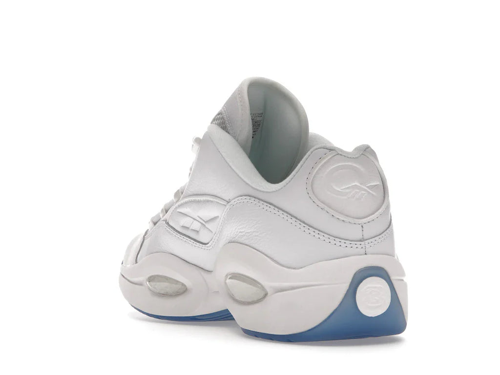 Reebok Question Low Weiß Klare blaue Sohle