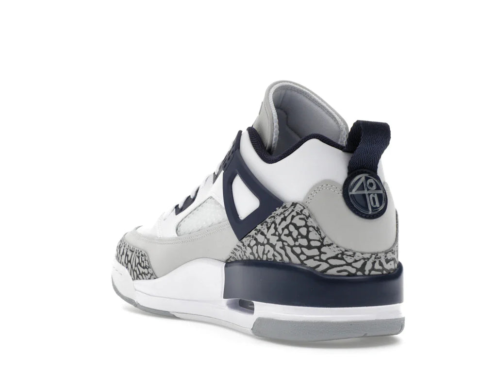 Jordan Spizike Low Weiß Neutralgrau Anthrazit Mitternachtsblau