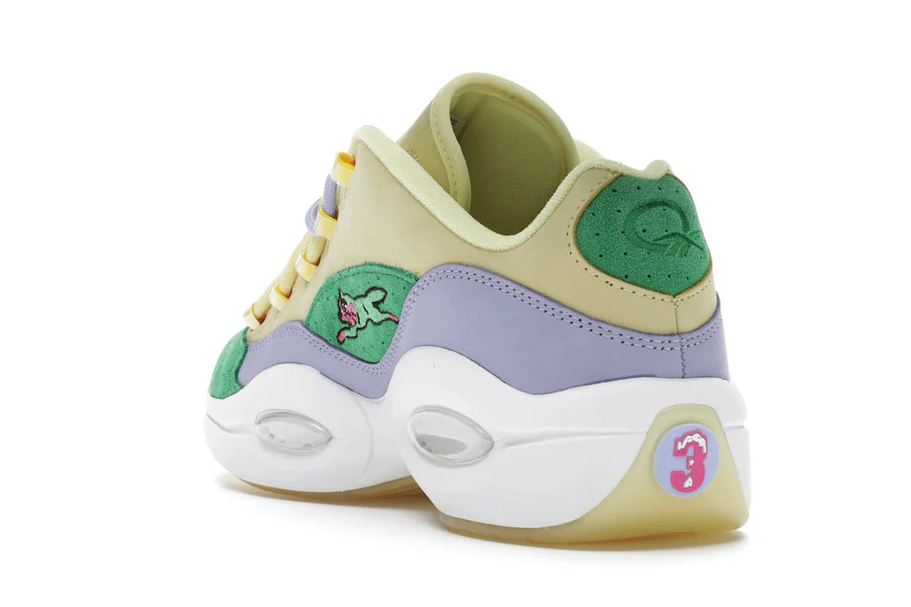 Reebok Question Low BBC Ice Cream Running Dog Gelbgrün