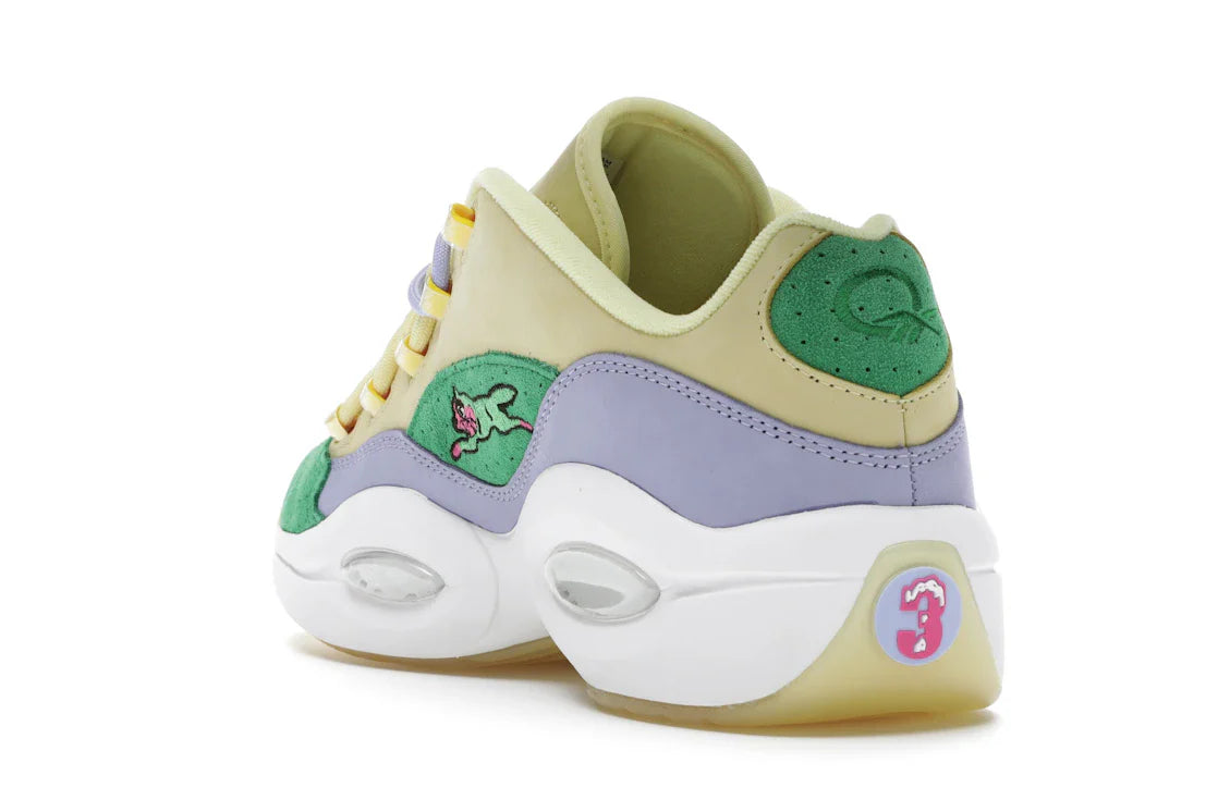 Reebok Question Low BBC Ice Cream Running Dog Gelbgrün