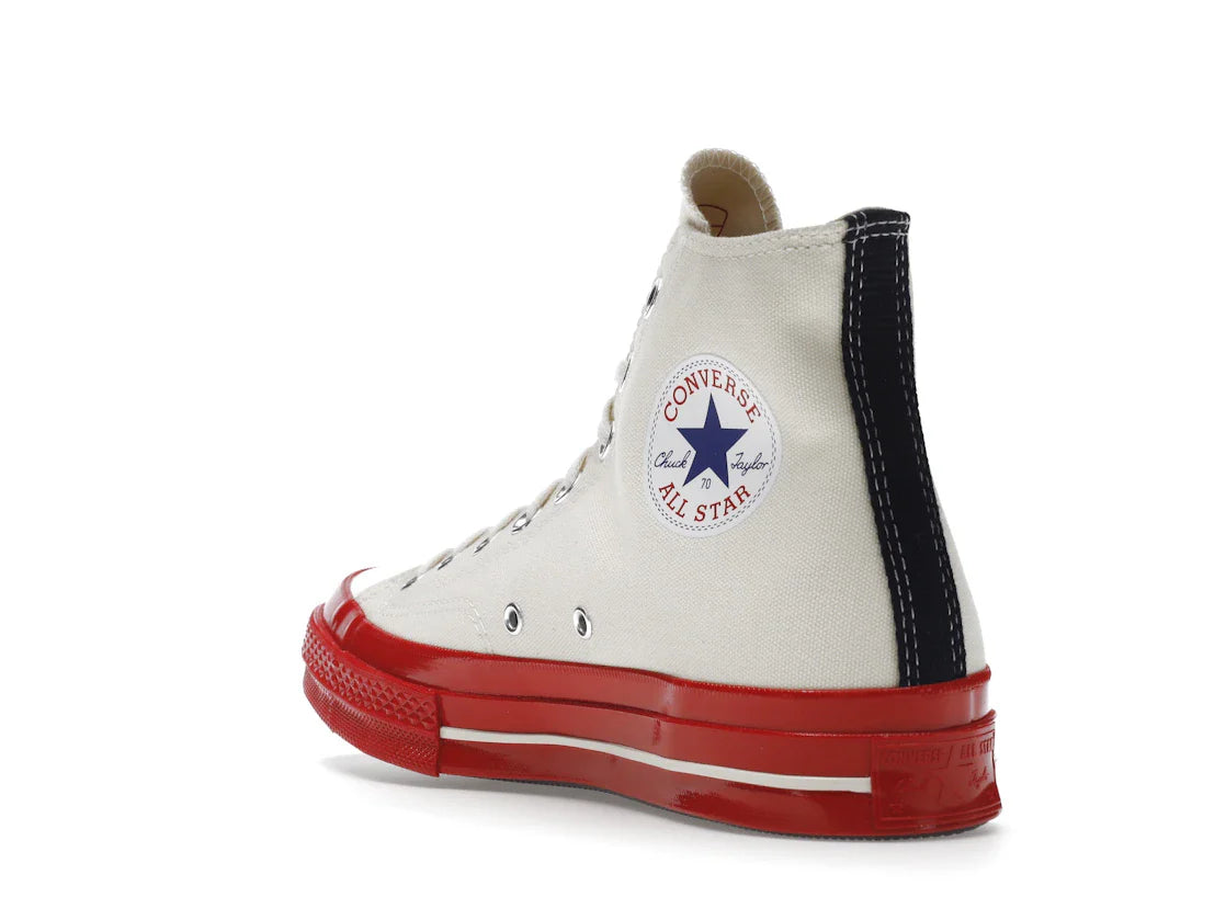 Converse Chuck Taylor All Star 70 Hi Comme des Garcons PLAY Egret Red Zwischensohle