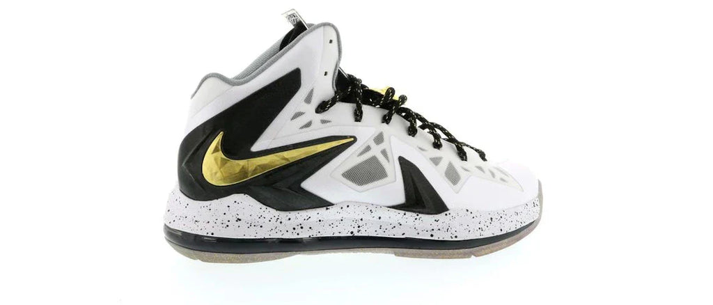 Nike LeBron X Elite+ Weiß Gold