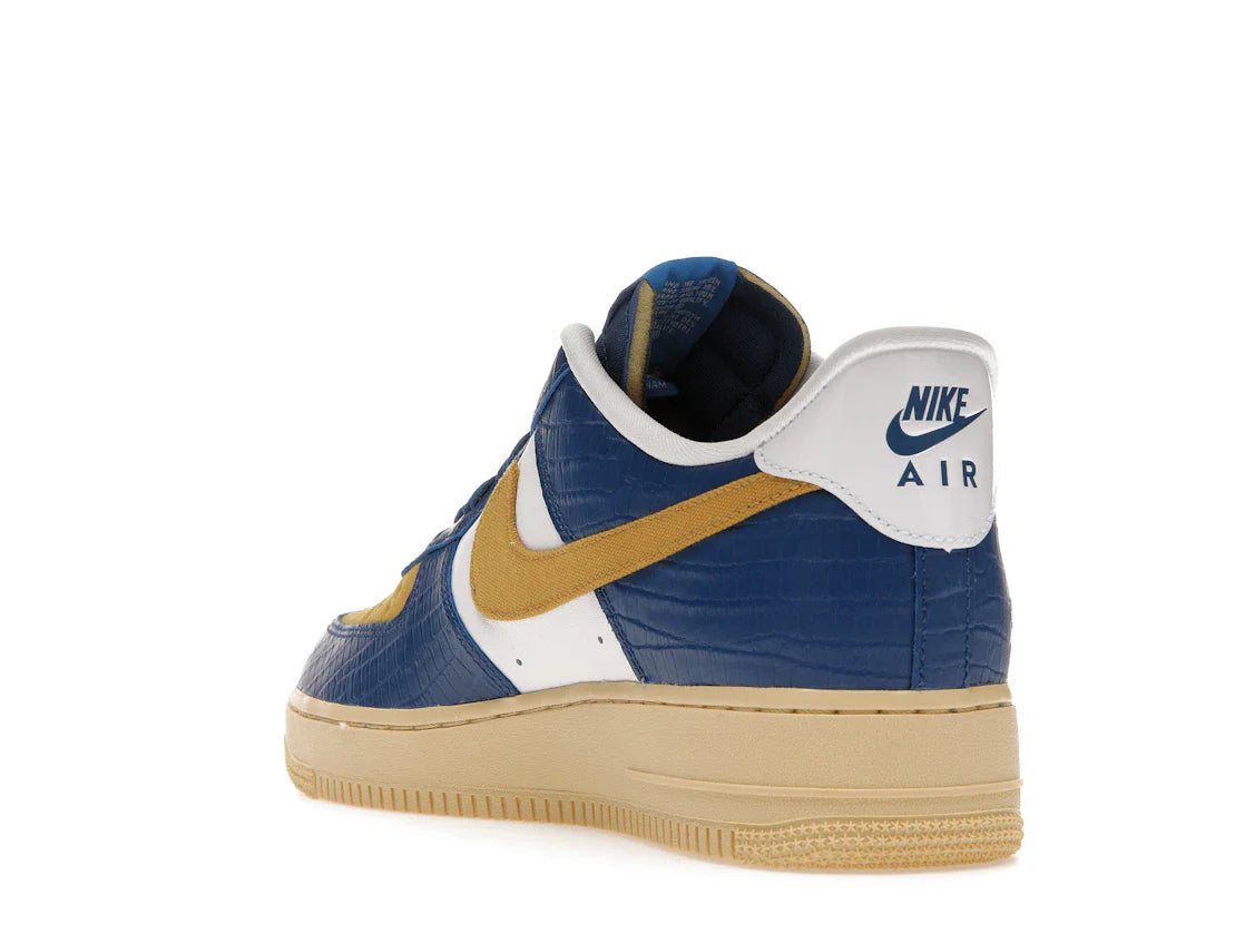 Nike Air Force 1 Low SP Undefeated 5 On It Blau Gelb Croc