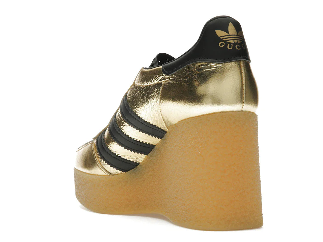 adidas x Gucci Gazelle Wedge Gold Metallic Black (Damen)