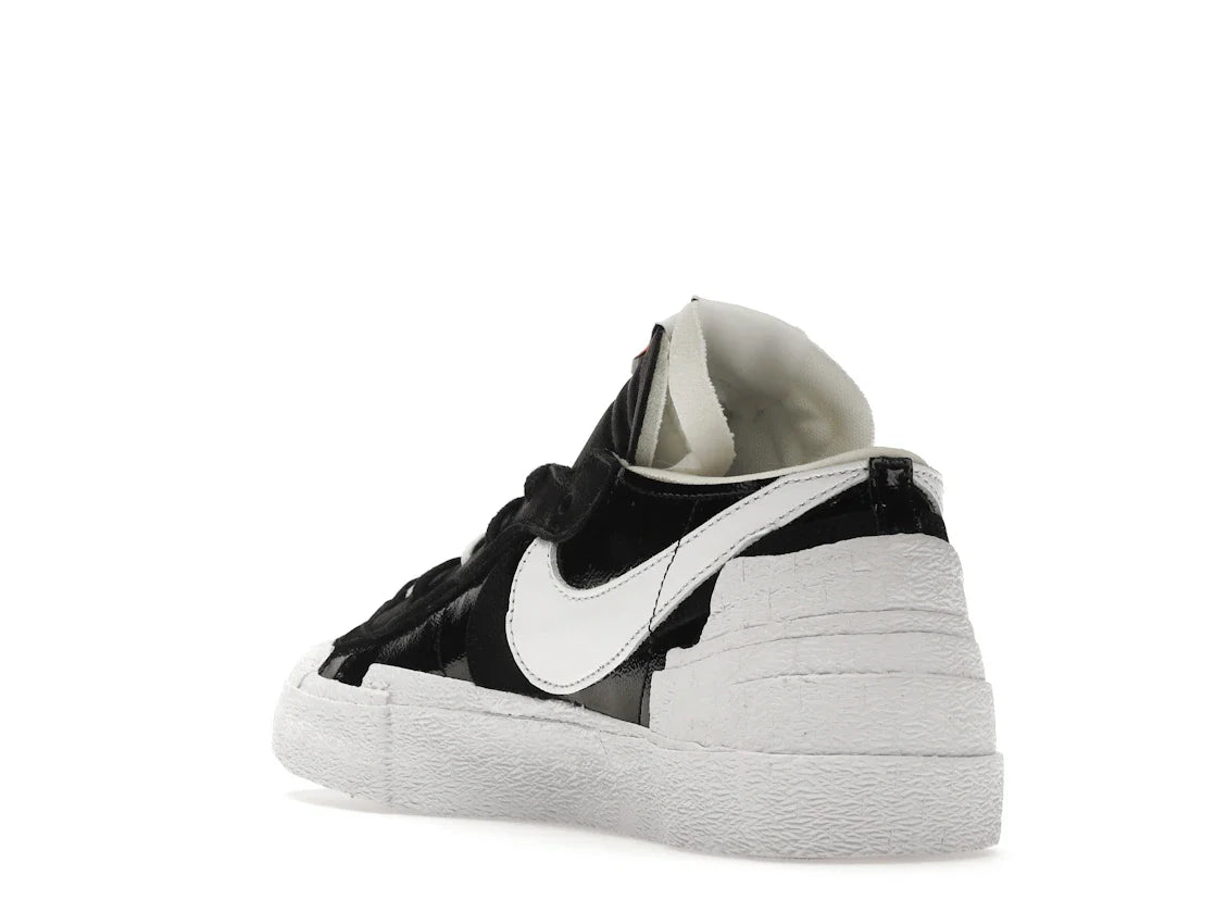 Nike Blazer Low Sacai Schwarzes Lackleder