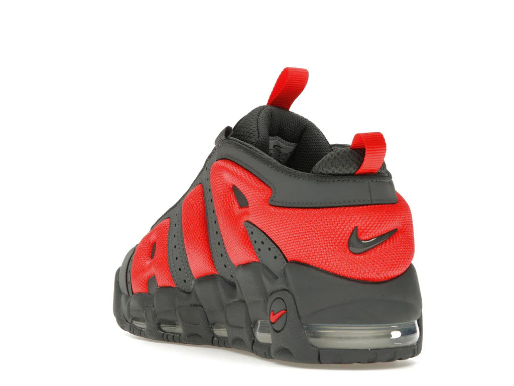 Nike Air More Uptempo Low Dunkelgrau Hellkarmesinrot