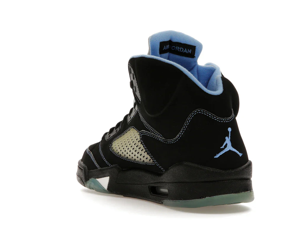 Jordan 5 Retro Schwarz/University Blue