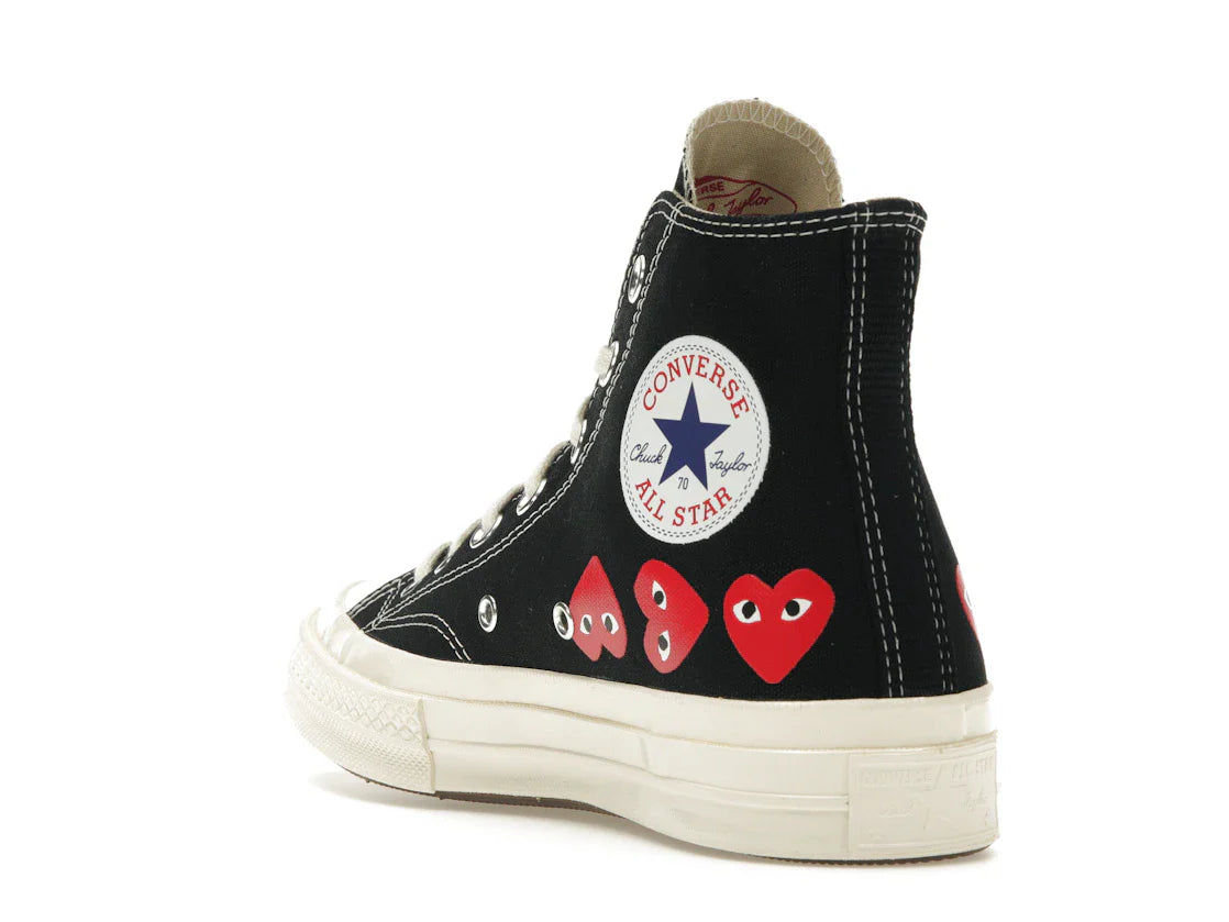 Converse Chuck Taylor All Star 70 Hi Comme des Garçons PLAY Multi-Heart Schwarz