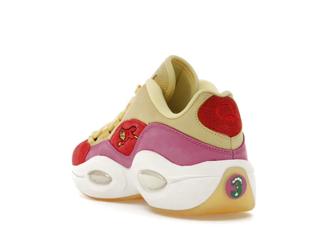 Reebok Question Low BBC Ice Cream Running Dog Gelb Rot