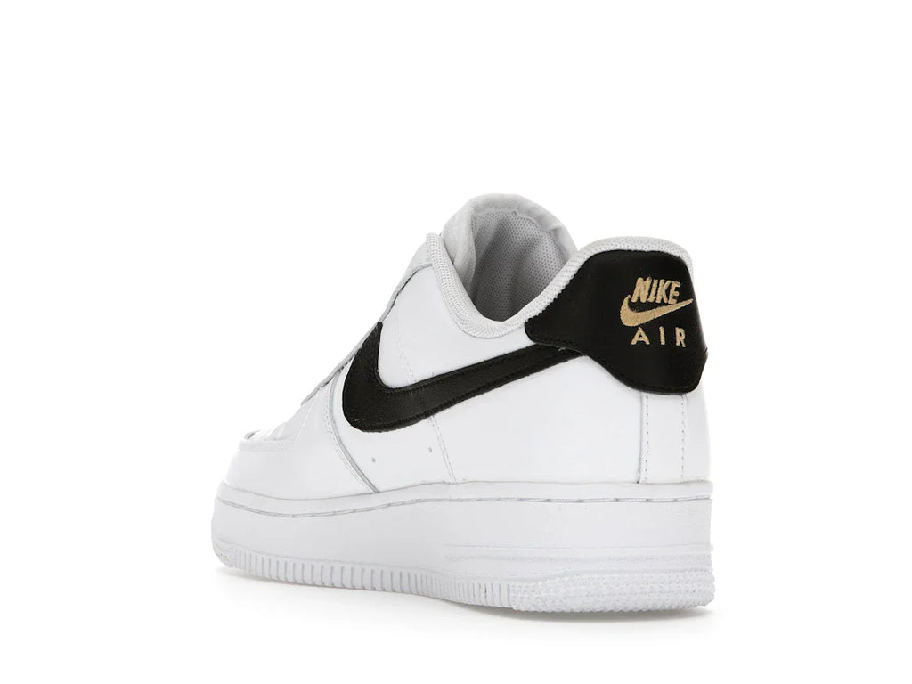 Nike Air Force 1 Low '07 Essential Weiß Schwarz Gold Mini Swoosh (Damen)