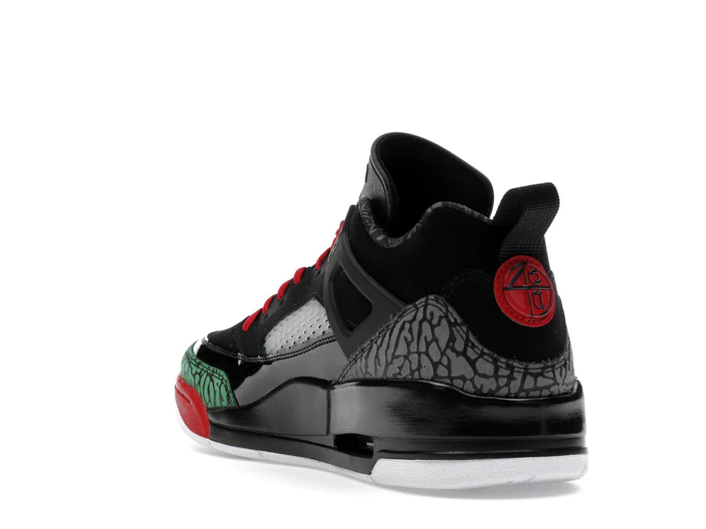 Jordan Spizike Low Schwarz Klassisch Grün Weiß Varsity Rot