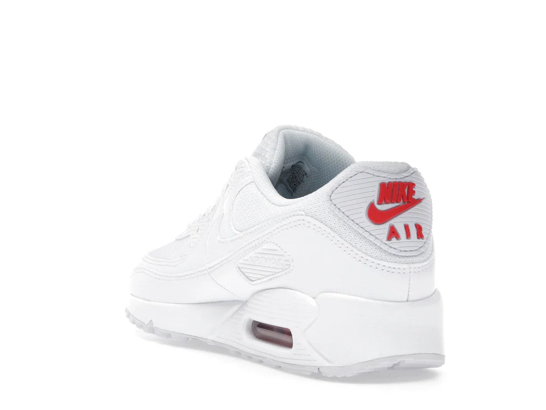 Nike Air Max 90 Weiß Hellkarmesinrot