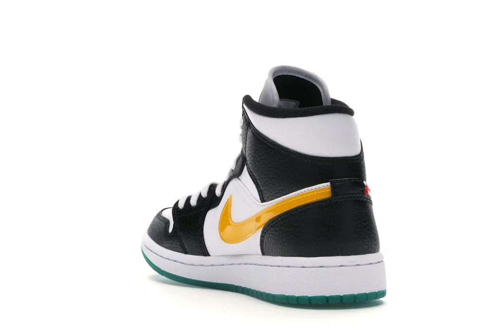 Jordan 1 Mid Alternate Swooshes Rot Gelb (Damen)