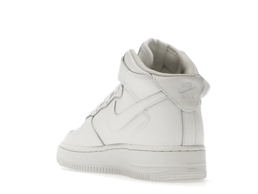 Nike Air Force 1 Mid LE Triple White (GS)