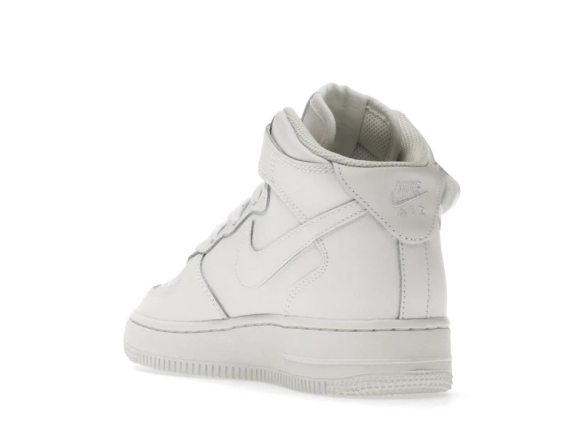 Nike Air Force 1 Mid LE Triple White (GS)